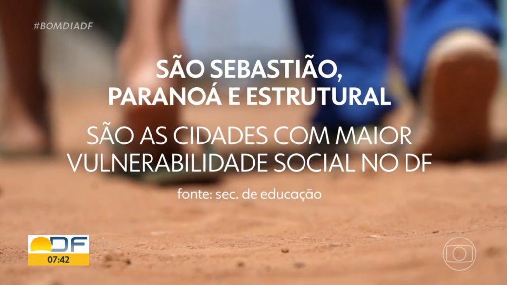 Informação das cidades com maior vulnerabilidade social na capital (Captura de tela – crédito: TV Globo)
