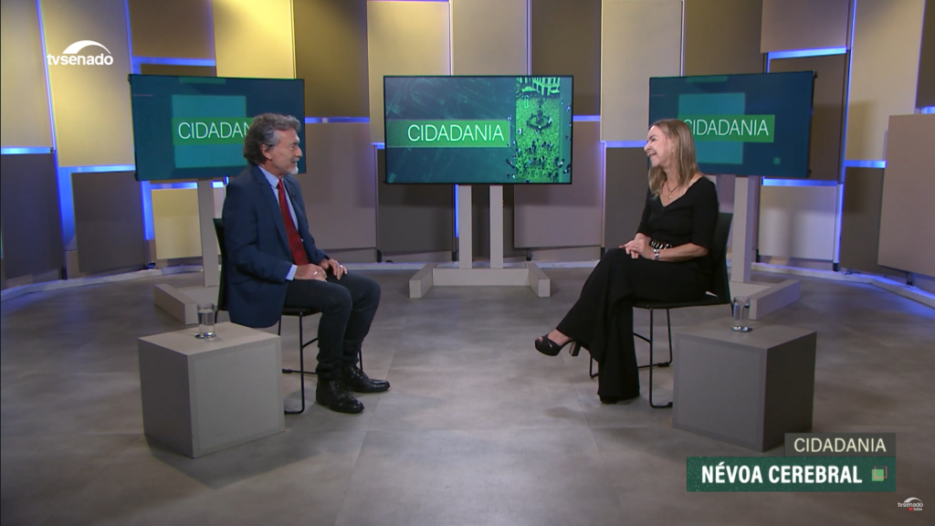 Dra. Lúcia Willadino Braga em entrevista à TV Senado (Captura de tela – crédito: TV Senado)